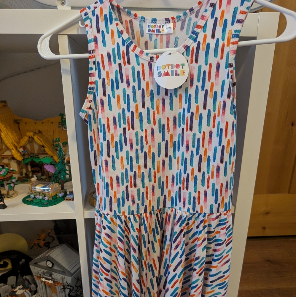 Dot Dot Smile Multicolor Patterned Kids Dress